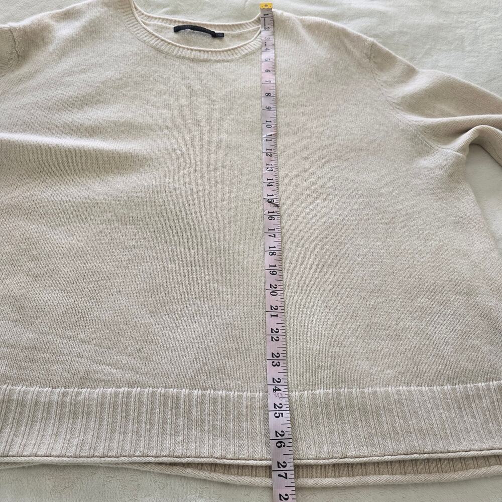 Jenni Kayne Wool Cashmere Sweater 3X Cream 3/4 Sleeve Oversized Quiet Luxury - Picture 3 of 7